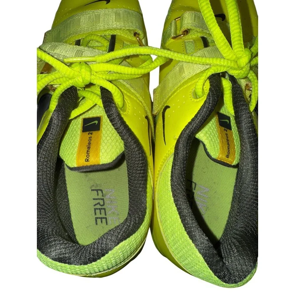 Nike Romaleos 2 Men's Weight Lifting Shoes Volt Yellow Gym 476927-730 Size 12 - Picture 8 of 12